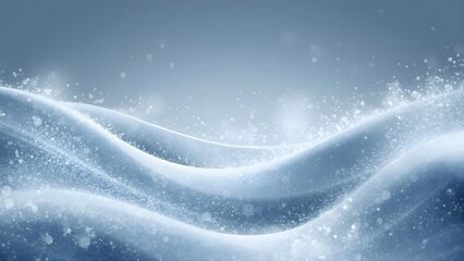 Abstract blue winter holiday background with snowflakes, Christmas star, and light decoration