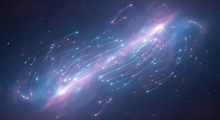 Obraz premium Cosmic Dance A Spectacular Display of Energy and Celestial Beauty in the Vast Universe