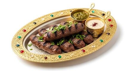 grilled steak with vegetables