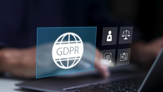 GDPR compliance concept, General Data Protection Regulation, data protection and privacy laws.