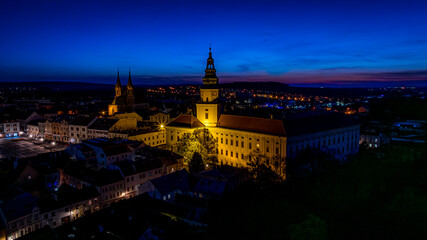 Obraz premium Kroměříž castle at night