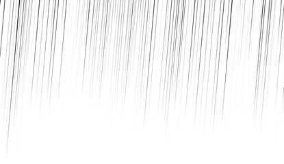 Straight speed lines repeating pattern. Black and white diagonal stripes gradient. Abstract fast effect texture. Comic or cartoon book rays and beams wallpaper. Vector background illustration