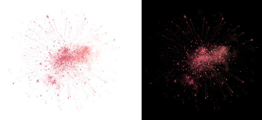 Pink Firework, Powder Explosion and Splatter Effect  © Noy
