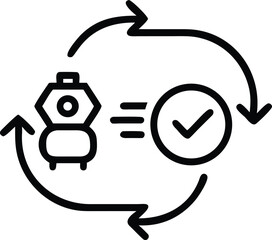 AI Feedback Loop Illustration for Machine Learning Concept