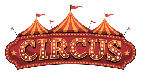 circus carnival vintage banner vector set © graphixecho