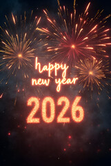 Glowing New Year 2026: Fireworks and Festive Celebration