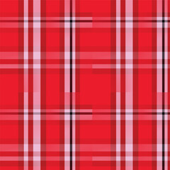 Black Red and White Plaid Seamless Pattern for Fashion and Design