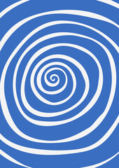 Blue Hypnotic Spiral Background