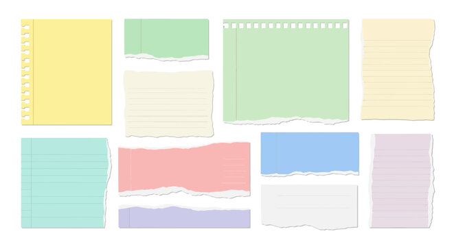 Add a playful touch to any project with these colorful paper scraps, perfect for scrapbooking, design layouts, or creative presentations