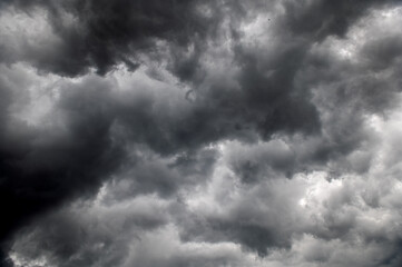 dark clouds storm lightning with climate, thunder, stormy