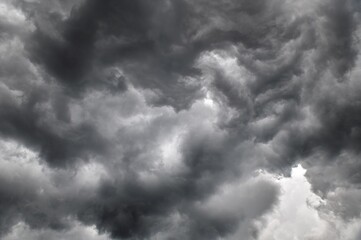 dark clouds storm lightning with rain, explosion, cloudy