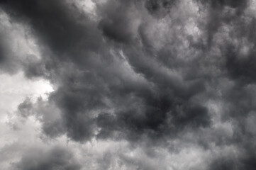 dark clouds storm lightning with hazardous, moody, moon