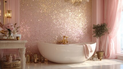 Fototapeta premium Glamorous soft-touch bathroom