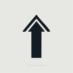 Upward arrow icon a vector illustration on a neutral background