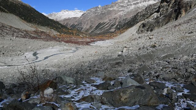 landscape of Morteratsch GLACIER, Pontresina, CH, ice , cold,  Switzerland, landscape