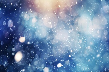 Luxury Christmas background with golden glitter rain and elegant bokeh lights.