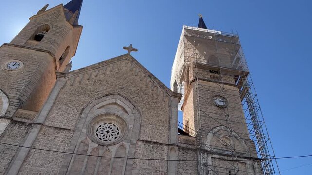 Iglesia Pur&iacute;sima Xiqueta en restauraci&oacute;n, Benissa, Costa Blanca