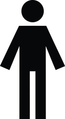 Simple black human silhouette icon