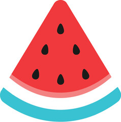 Vibrant watermelon slice icon summer fruit design