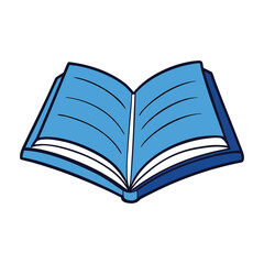 A bright blue book lies open, its pages inviting curiosity and imagination, ready to reveal stories, knowledge, and adventures to anyone who turns its pages.

