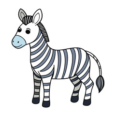 A beautifully detailed zebra illustrated in zentangle style, featuring intricate black and white patterns, graceful lines, and mesmerizing geometric designs.
