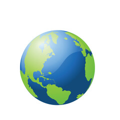 earth globe vector illustration