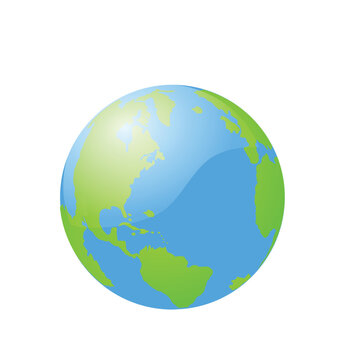 earth globe vector illustration
