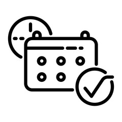 date icon, line icon style