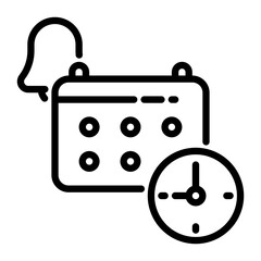 Calendar icon, line icon style