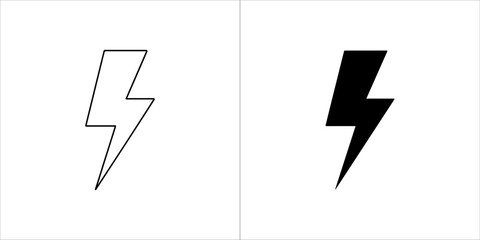 Lightning bolt, a symbol of electricity, vector