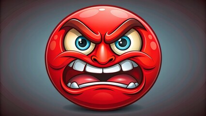 Angry Red Face Cartoon