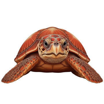 Close up portrait of a sea turtle against a black background