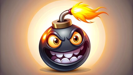 Angry Cartoon Bomb