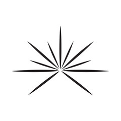 Abstract Radial Burst Graphic Element with Pointed Rays