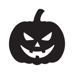 Halloween Pumpkin Silhouette Vector, Scary Jack-o’-Lantern Face Design, Spooky Pumpkin Icon Isolated, Halloween Pumpkin Illustration, Evil Pumpkin Face Graphic, Pumpkin Halloween Vector Silhouette.