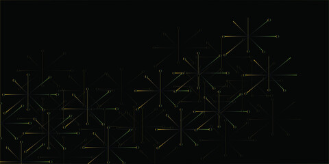 Abstract geometric background with connecting dots and lines with low poly triangle shapes. Polygonal Mesh Background., featuring dots and lines representing digital data analysis and network. © ATIA