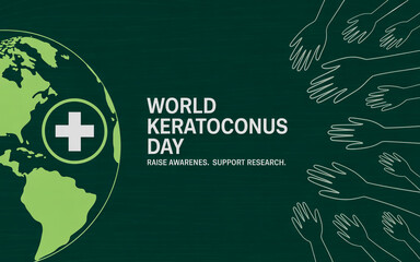 World keratoconus day awareness and support research graphic