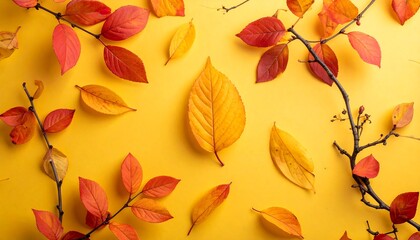 Autumnal Harmony - A Symphony of Leaves on a Golden Canvas.