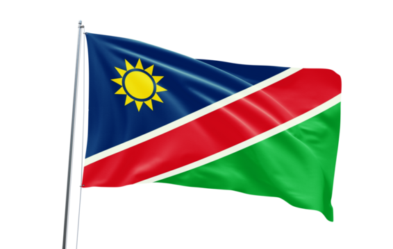 Flag of Namibia - Powered by Adobe