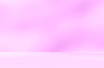 Empty pink purple pastel room studio with sunlight overlay effect shadow of leaves bokeh for product presentation. Cosmetic fashion beauty room. Summer Autumn Winter backdrop. Minimal Mockup design.