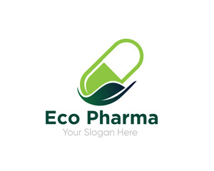 eco pharmacy logo designs for traditional medicine