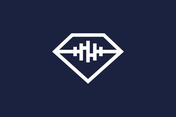 Obraz premium Daemon music logo icon design vector template