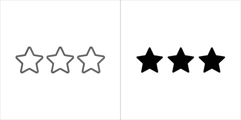 Three star rating icon