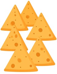 Cartoon Cheese Slices - A Fun and Cheesy Illustration.