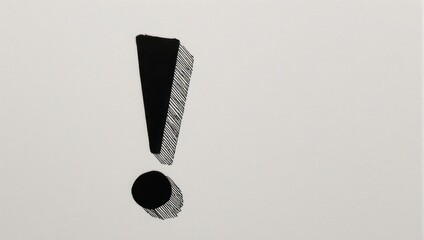 Dramatic Exclamation Point - A Bold Statement in Black and White.