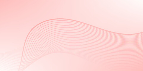 Elegant pink wave lines flow across a soft gradient background, creating a light, modern, and calming vector design perfect for tech, wellness, or abstract themes. modern vector art.