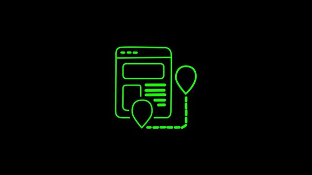 smart phone pin flag marker icon location tracking sign