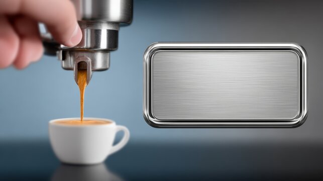 Coffee pouring fresh brew in ceramic mug enjoy warm coffee poured into ceramic cup perfect morning