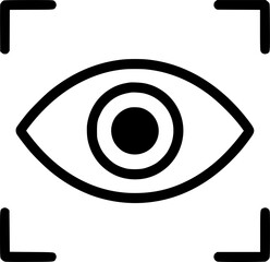 Eye Scan. Retina Check Symbol sign, symbol, vector, art