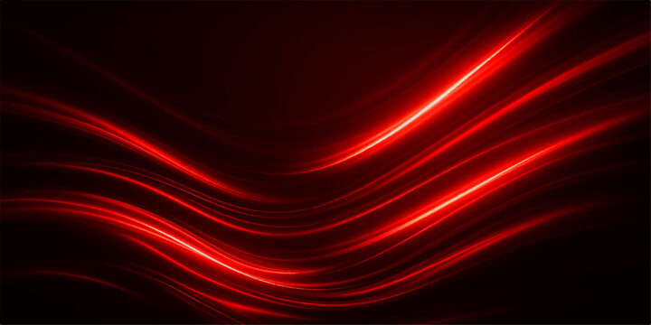 Abstract flowing red and purple silk design with glowing light and wave pattern
